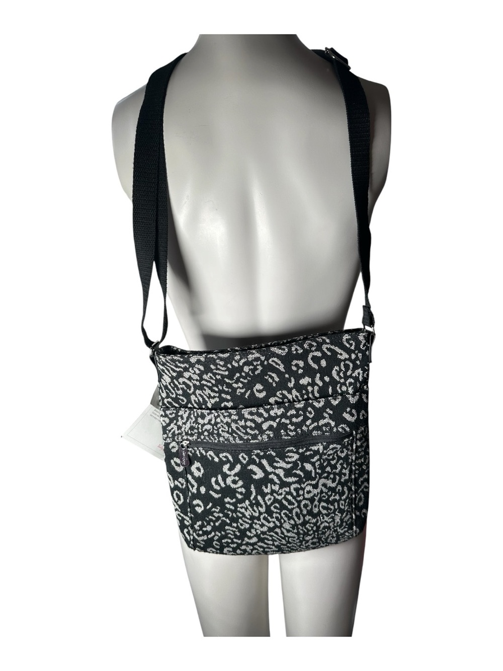 thirty-one Black & White Leopard-Print Crossbody Bag